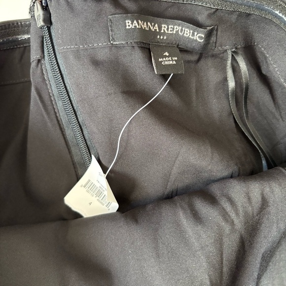 NWT BANANA REBUPLIC Vegan Leather wide leg Jumpsuit Size 4 Black strapless - Picture 8 of 16